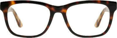 D.Franklin Usher Women's Acetate Blue Light Blocking Glasses Brown Tortoise