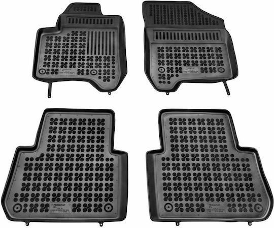 Rezaw Plast Set of Front and Rear Mats 4pcs Tray Type for Citroen C3 Picasso 2009-2016 Black