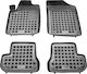 Rezaw Plast Set of Front and Rear Mats 4pcs Tray Type for Citroen C2 2003-2009 Black