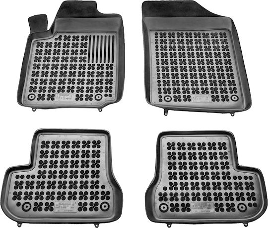 Rezaw Plast Set of Front and Rear Mats 4pcs Tray Type for Citroen C2 2003-2009 Black
