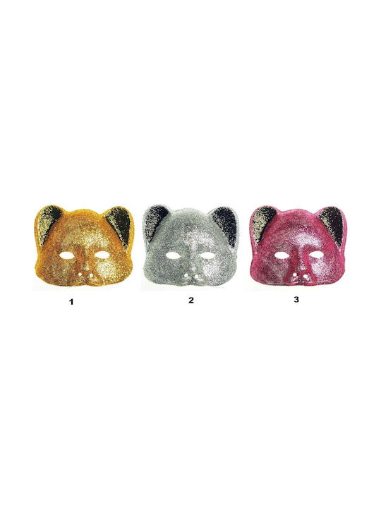 Carnival Full Face Mask Glitter Cat