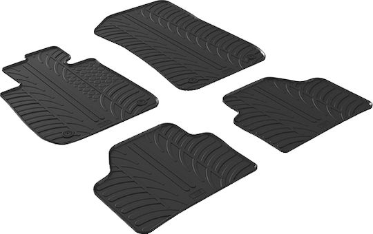 Gledring Set of Front and Rear Mats 4pcs for BMW X1 2009-2015 Black