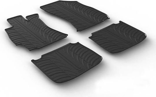 Gledring Satz Vorder- und Hintermatten 4Stück aus Gummi für Subaru Outback 2014 Schwarz