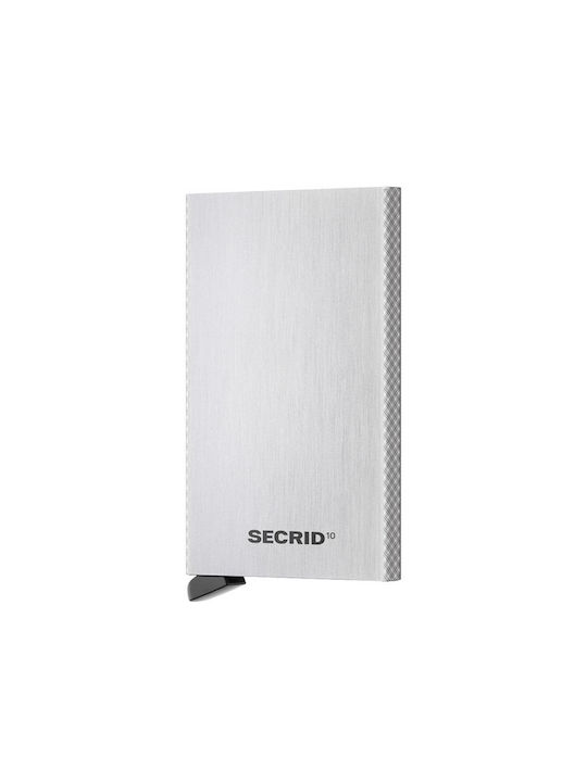 Secrid Cardprotector 10 Ανδρικό Πορτοφόλι Καρτών Ασημί