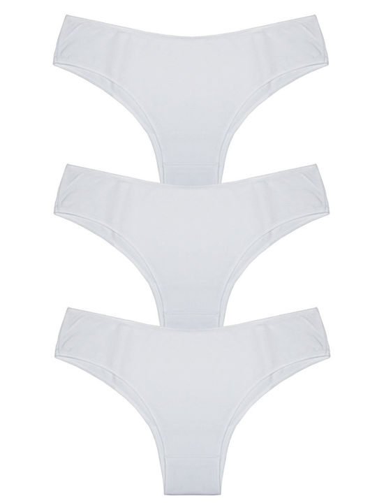 Βαμβακερά Damen Brasilien 3Pack Weiß