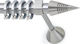 Anartisi Metallic Curtain Pole Grey Single Φ25mm 160cm Nickel Satin