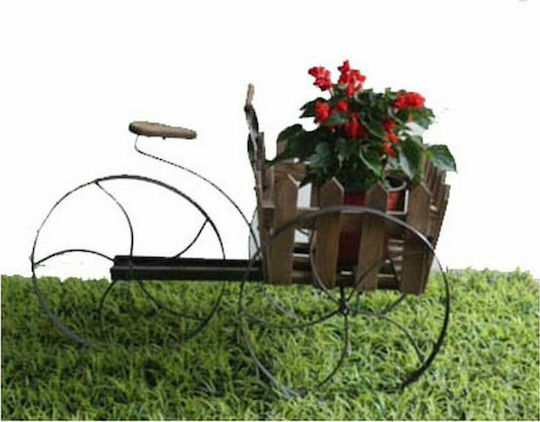 JK Home Decoration Κασπώ Ξύλινο Καφέ με Βάση 70x44x43εκ.