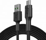 Green Cell PowerStream Braided USB 2.0 to micro USB Cable Μαύρο 2m