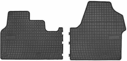 Frogum Μπροστινά Πατάκια 2τμχ για Peugeot Expert Fiat Scudo Citroen Jumpy 2016+ Μαύρα