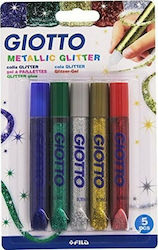 Giotto Metallische Glitzerkleber 10,5ml 5 Stück