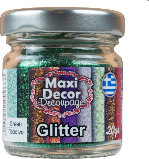 Maxi Decor Χρυσόσκονη Glitter Πράσινη 20gr