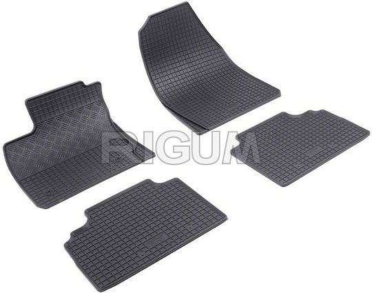 Rigum Set of Front and Rear Mats 4pcs for Ford Tourneo Courier / Transit Courier 2014-2023 Black