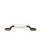 Viometale 05.76 Antique Handle Furniture made of Porcelain & Metallic in White Color D96mm (Center Distance 96mm) 1pcs