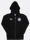 Athletic Kids Sweatshirt Cardigan Cotton with Hood Black x OFI Crete F.C Teamgoal 23