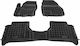 Rezaw Plast Set of Front and Rear Mats 3pcs Tray Type for Ford Tourneo 2013+ Black