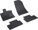 Rigum Set of Front and Rear Mats 4pcs from Rubber for Renault Captur Black