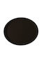 GTSA Στρογγυλός Δίσκος Σερβιρίσματος Αντιολισθητικός από Πλαστικό σε Μαύρο Χρώμα 35.5x35.5cm