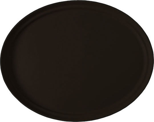 GTSA Kunststoff Rund Serviertablett Rutschfest in Schwarz Farbe 40x40cm 171-1600 1Stück