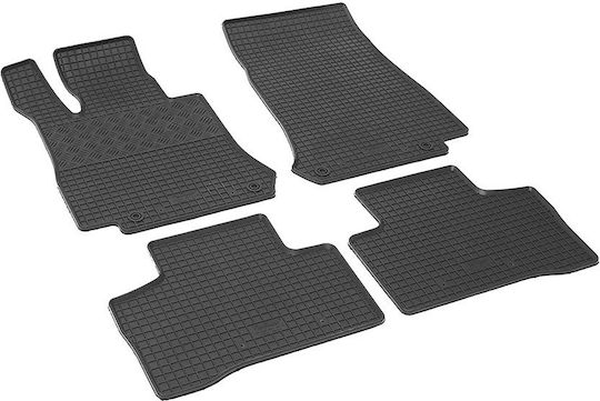 Rigum Set of Front and Rear Mats 4pcs for Mercedes-Benz GLC 2015-2022 Black