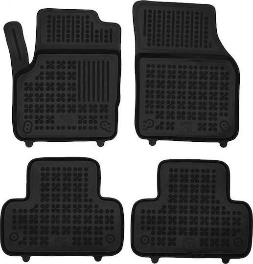 Rezaw Plast Satz Vorder- und Hintermatten Wannenartig 4Stück aus Gummi für Land Rover Range Rover Evoque 2011+ Schwarz