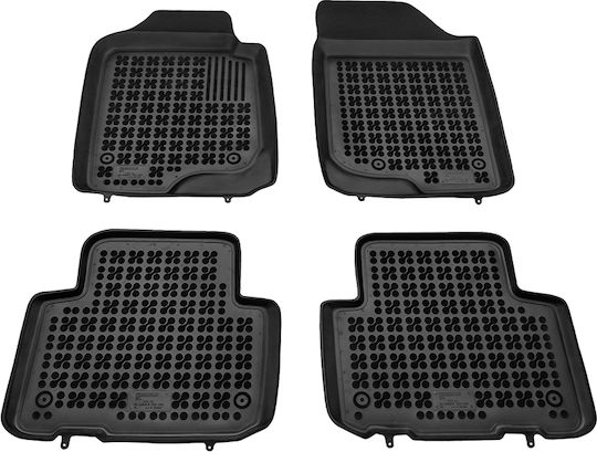 Rezaw Plast Set of Front and Rear Mats 4pcs Tray Type for Kia Carens 2006-2013 Black