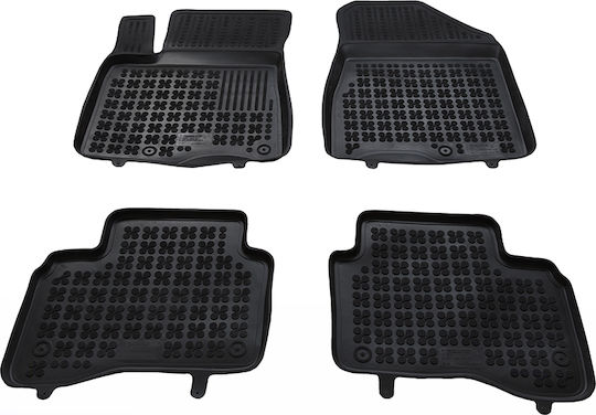 Rezaw Plast Set of Front and Rear Mats 4pcs Tray Type for Kia Niro 2016+ Black