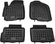 Rezaw Plast Set of Front and Rear Mats 4pcs Tray Type for Kia Soul 2009-2014 Black