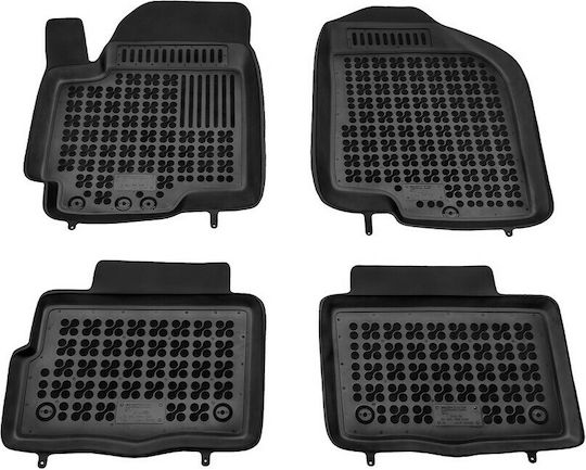 Rezaw Plast Set of Front and Rear Mats 4pcs Tray Type for Kia Soul 2009-2014 Black