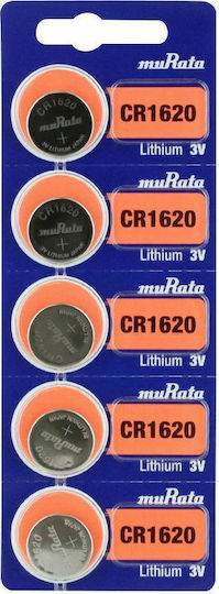 Murata Baterii Litiu pentru ceasuri CR1620 3V 5buc