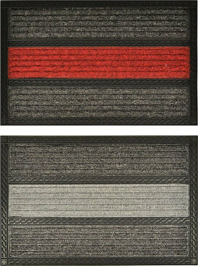 Sidirela Mondo Fußmatte aus Teppichboden mit rutschfester Unterseite E-3261 Grau / Meliert 45x75 cm E-3261
