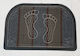 Sidirela Entrance Mat Oval Carpet Swan Swan Paws Grey 40x60cm