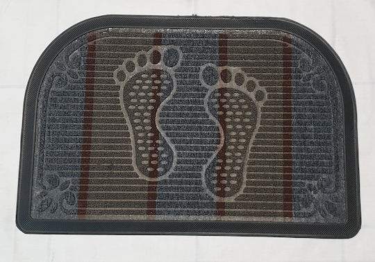 Sidirela Entrance Mat Oval Carpet Swan Swan Paws Grey 40x60cm