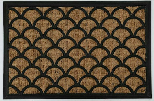 Entrance Mat made of Coir with Anti-slip Backing Coffee 40x60cm