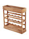 HomCom Freistehend Weinkeller Hölzernes für 24 Flaschen Braun 70x22.5x70εκ.