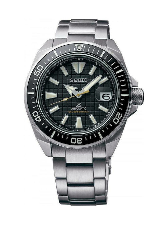 Seiko Prospex King Samurai Watch Automatic with Silver Metal Bracelet