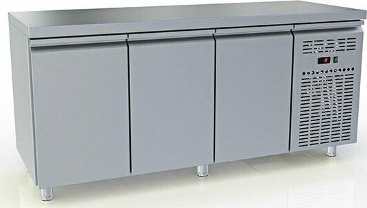 Dominox Frigider Inoxidabil de Banc cu 3 Uși și Unitate de Răcire 0/+8°C L184xl70xH63cm