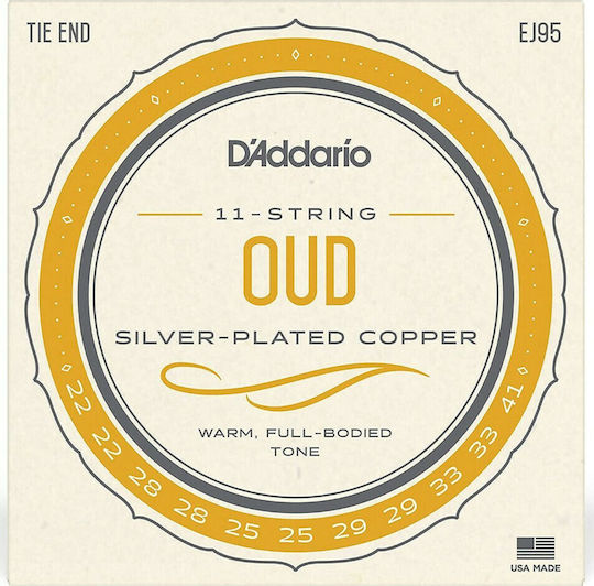 Daddario Oud Normal Tension Set Of Silver Plated Strings For Oud Turkish Tuning