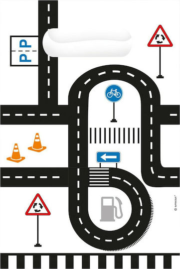 Amscan On The Road Paper Bag for Gift White 16.2x23.4cm. 8pcs
