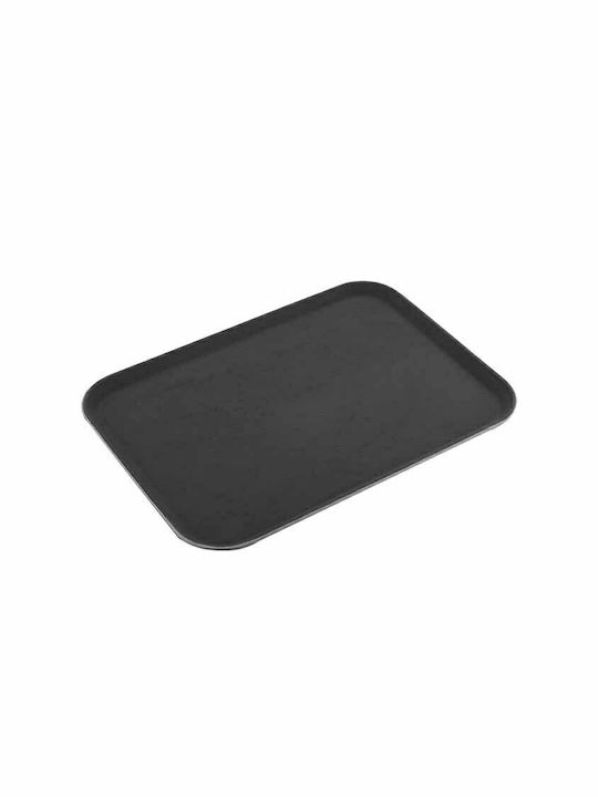 Homestyle Plastic Rectangular Serving Tray Non-slip in Black Color 56x40.5cm 7351622 1pcs