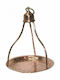 Karageorgos Bros Metal Rotund Tavă de Cafenea cu Mânere în Culoare Bronz 25x25cm 20031 1buc