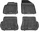 Rezaw Plast Set of Front and Rear Mats 4pcs Tray Type for Ford Fiesta / Fusion 2005-2012 Black
