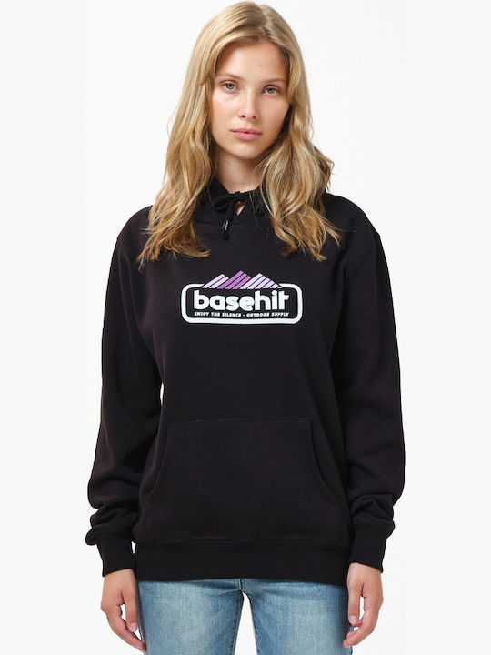 Basehit Women's Hooded Sweatshirt Black