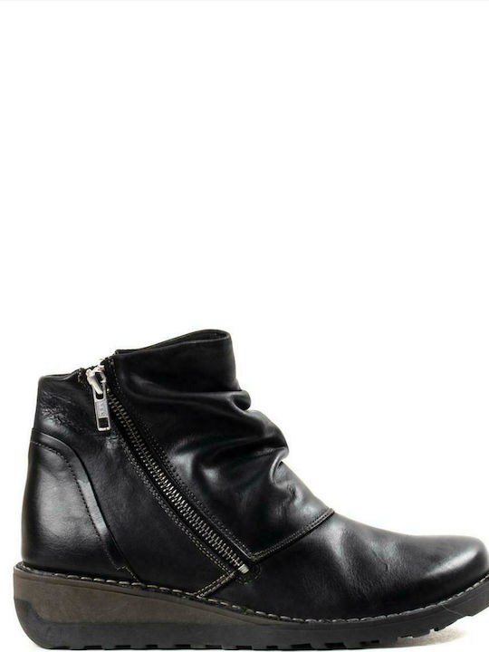 Chacal Leather Women's Ankle Boots Black