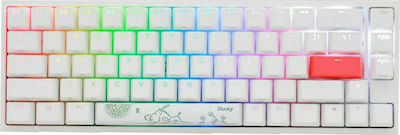 Ducky One 2 SF Gaming Μηχανικό Πληκτρολόγιο 65% με Cherry MX Silver διακόπτες και RGB φωτισμό (Αγγλικό US) Λευκό