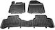 Rezaw Plast Set of Front and Rear Mats 3pcs Tray Type for Hyundai IONIQ 2016+ Black