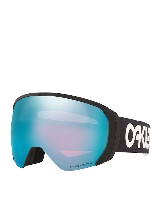 Oakley Flight Path Μάσκα Σκι & Snowboard Ενηλίκων Μαύρη με Φακό Καθρέπτη σε Μπλε Χρώμα