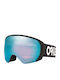Oakley Flight Path Μάσκα Σκι & Snowboard Ενηλίκων Μαύρη με Φακό Καθρέπτη σε Μπλε Χρώμα
