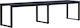 Bench Outdoor Metal Black 180x40x45cm