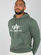 Alpha Industries Basic Men's Sweatshirt with Hood & Pockets Green