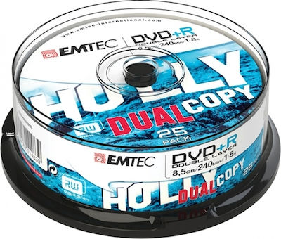 Emtec Επανεγγράψιμα DVD+RW 8x 8.5GB Cake Box 25τμχ